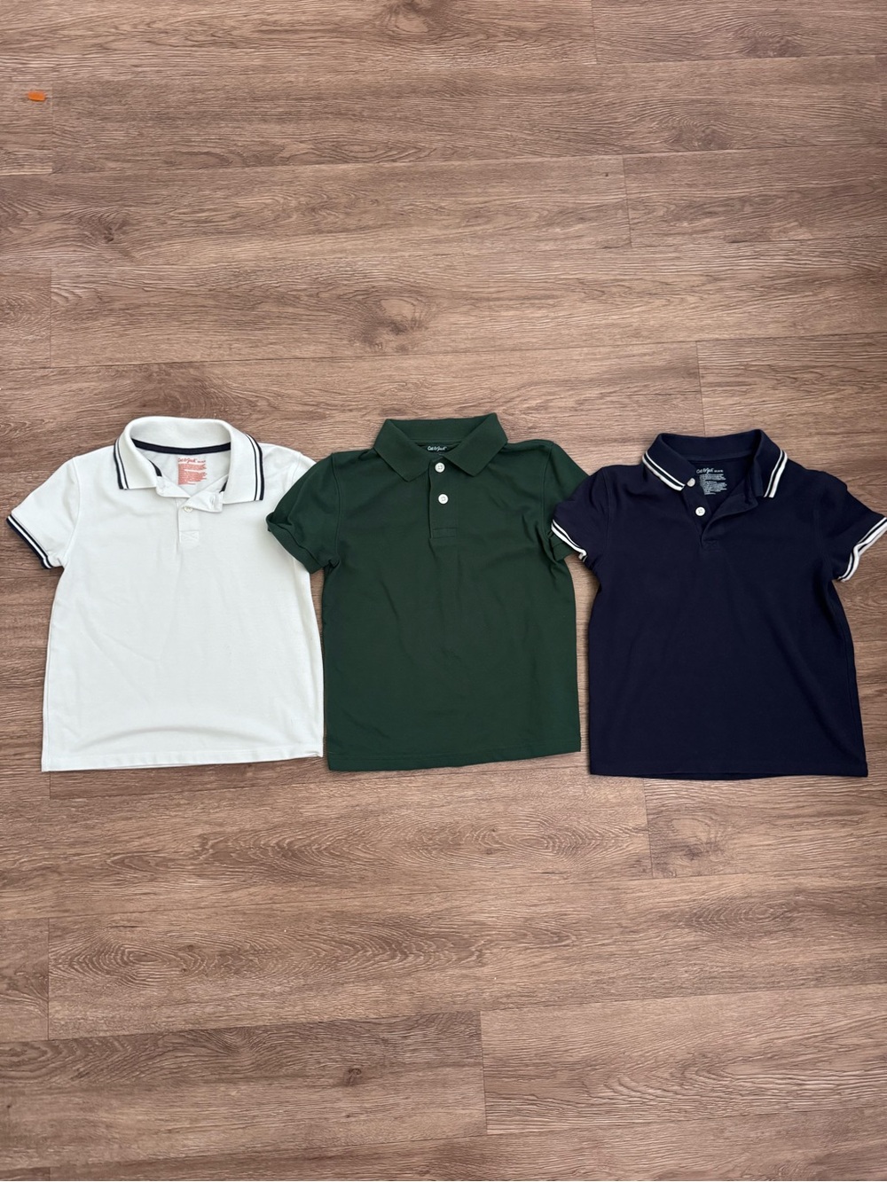 Cat & Jack Polo Trio - White, Green, Navy